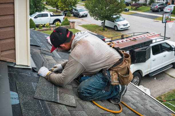 Professional Emergency Roof Repair technician working in Dennison, MN